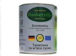 Baskerville (Баскервиль) консервы для собак Телятина и мясо утки
