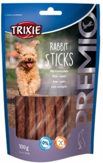 31709 Трикси Лакомство для собак Premio Rabbit Sticks с кроликом   100 г