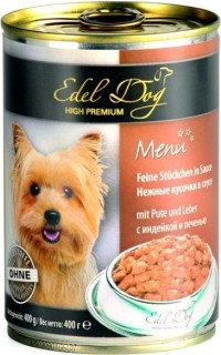 Edel Dog Эдель Дог консерва для собак Индейка и печень 1.2 кг