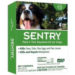 SENTRY (Сентрі) краплі від бліх, кліщів і комарів для собак від 30 до 45 кг,  (1 піп  по 4,5 мл.)