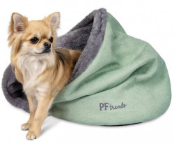 Pet Fashion Лежак "HIDE and SEEK" для собак і кішок (45х40х18см), Сірий-м'ята