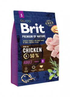 Brit Premium Dog Adult S Курка для дорослих собак дрібних порід (1-10 кг),  8 кг
