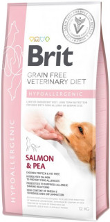 Brit GF VetDiets Dog Hypoallergenic  Лосось, горох, гречка (харчова алергія), 2 кг 