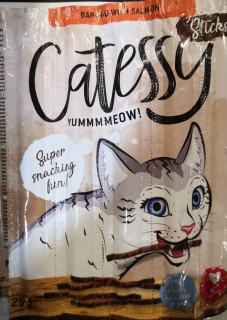 Catessy М'ясні палички для котів Барбекю лосось, блістер 10 шт