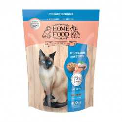 Home Food CAT ADULT Гіпоалергенний «Морський коктейль» підходить для кастрованих/стерилізованих 0,4 кг