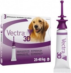 Vectra 3D Краплі від бліх, кліщів для собак і цуценят від 25-40 кг (1 піп)