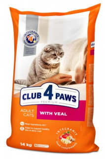 Клуб 4 лапи Premium сух телятина коти 14,0 кг